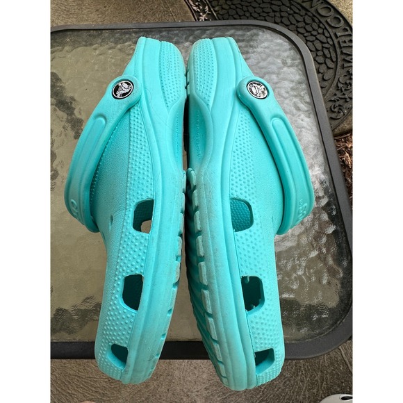 Crocs‎ Clogs Comfort Slip On Casual Shoes Turquoise Blue Women's 10 or Mens 8 - Picture 7 of 8